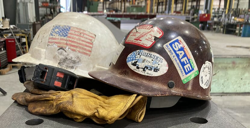 KC Steel Werx team hard hats